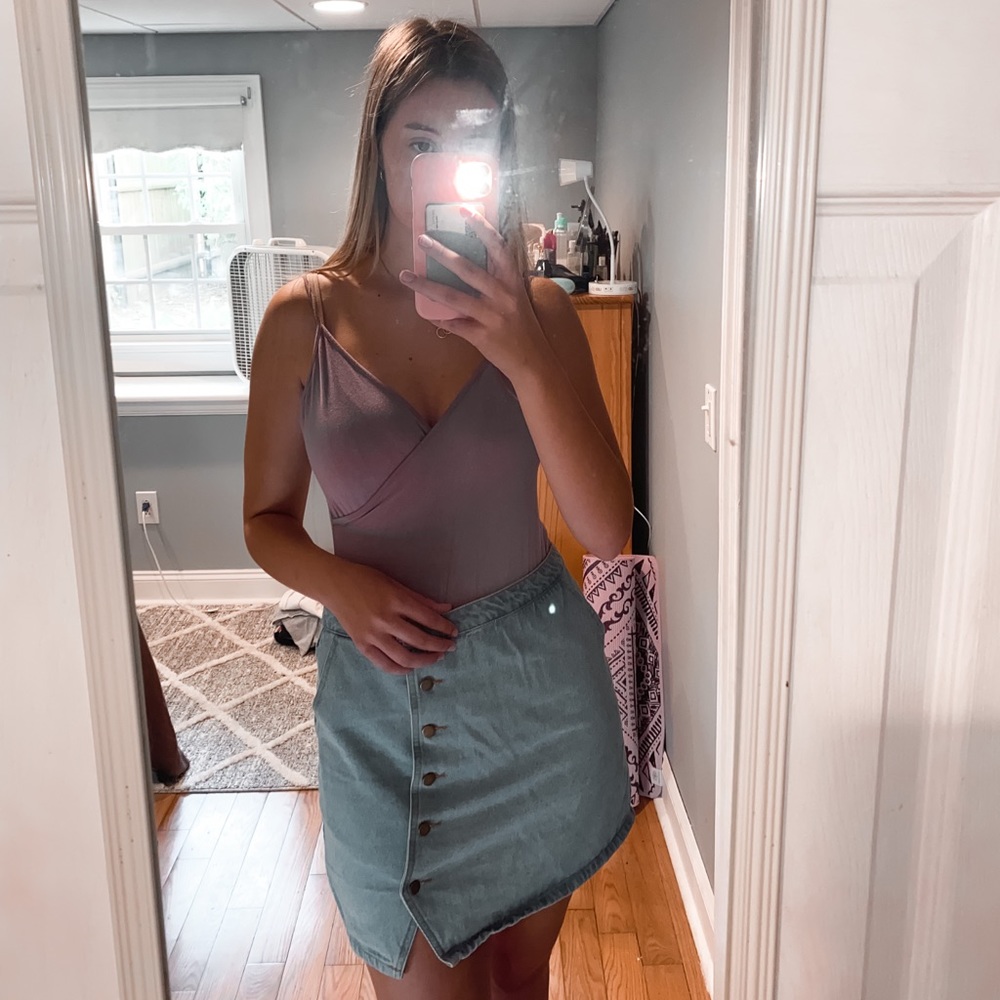 Purple Wrap Bodysuit